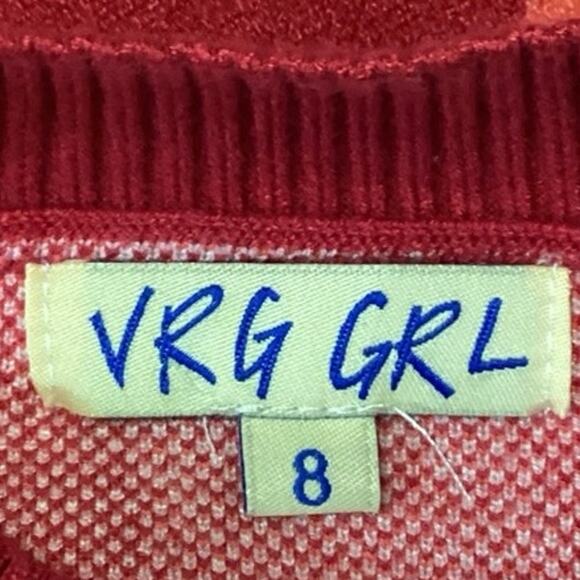 VRG GRL Multicolor Abstract Print Oversized Mock Neck Long Sleeve Sweater Size 8 - Picture 3 of 11